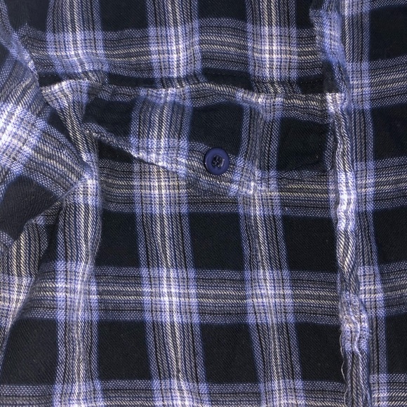 blue plaid button up🧸 - Picture 3 of 4